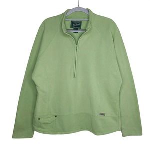 Woolrich Women's Sz L Loose Half Zip Pullover Cowl Neck Sweatshirt Top Pocket